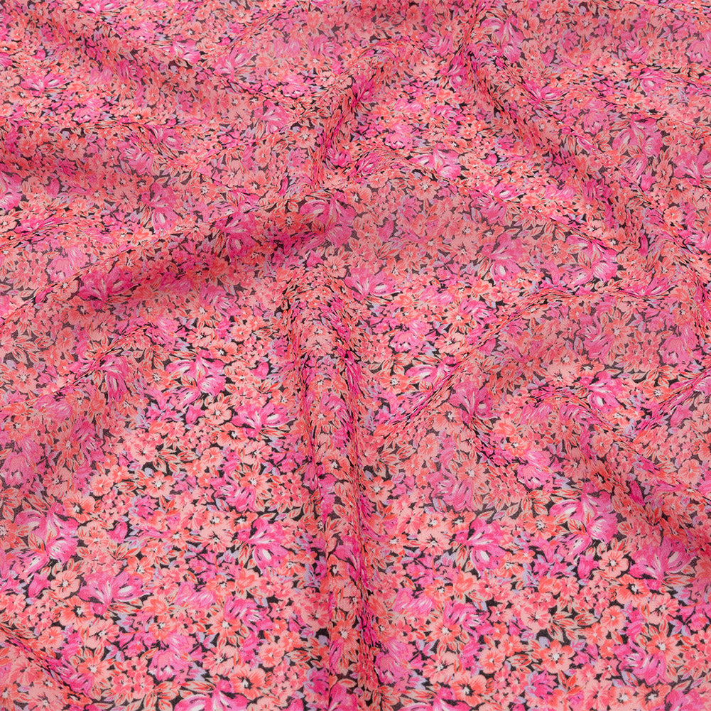Viscose Georgette - Pink Floral - Titania's Dream Print - Mood Exclusive Secret Garden Collection - Joann Fabrics