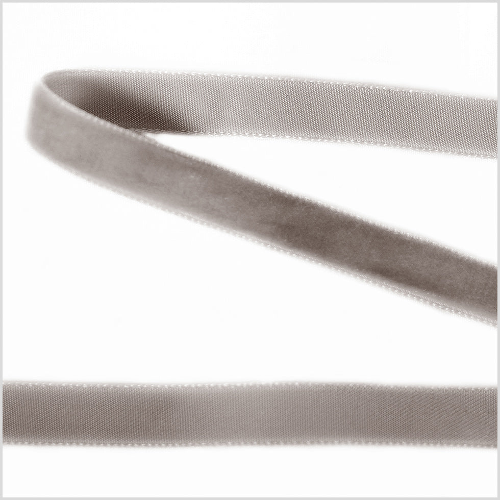 Single Faced Velvet Ribbon Made in Italy - 3/8