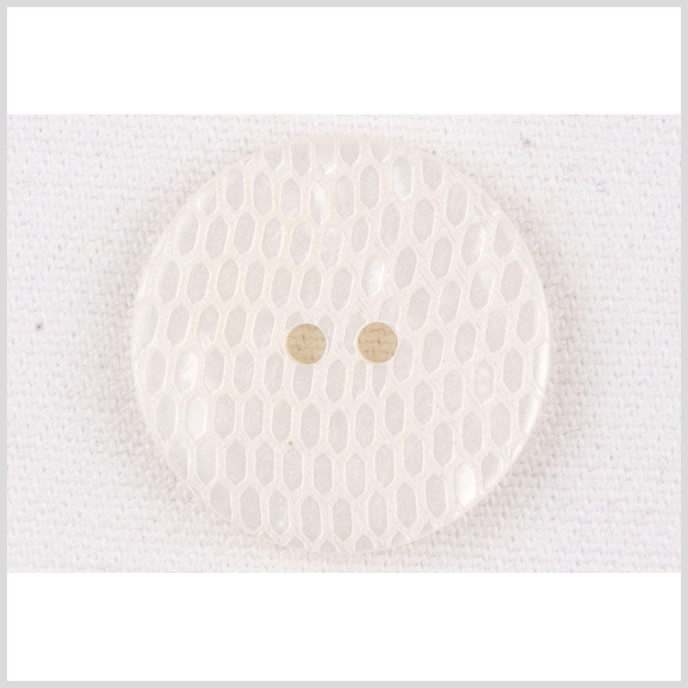 Plastic 2-Hole Button - 40L/25.5mm - Ivory Reptile Scales Embossed - Joann Fabrics
