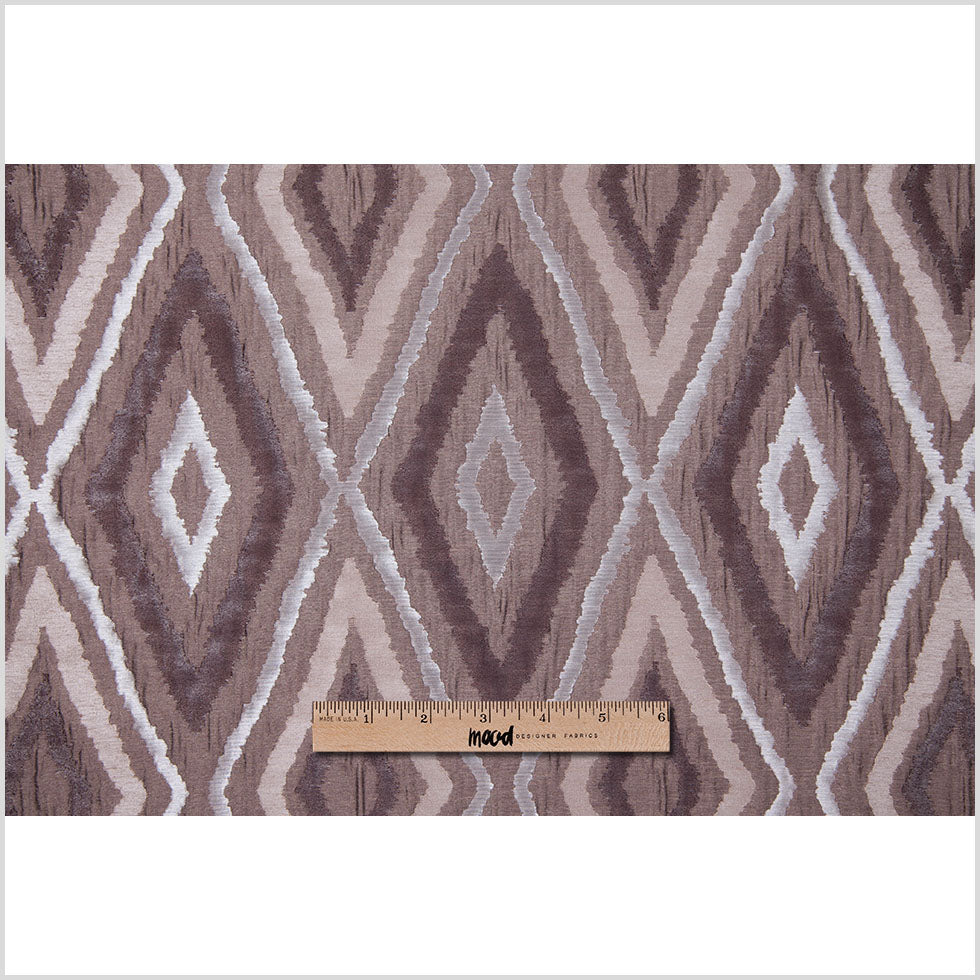 Taupe/Silver Dramatic Diamonds Brocade - Joann Fabrics