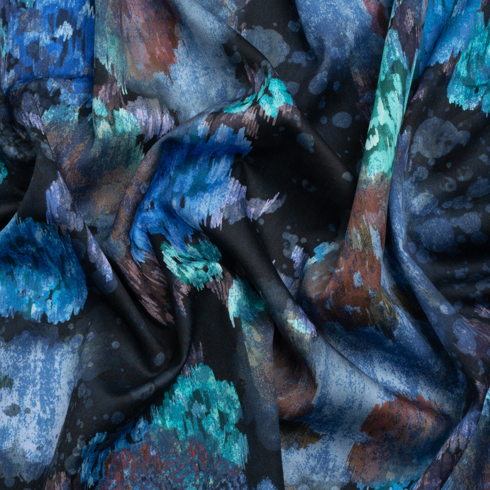 Mood Exclusive Blurred Blues Cotton Voile - Joann Fabrics