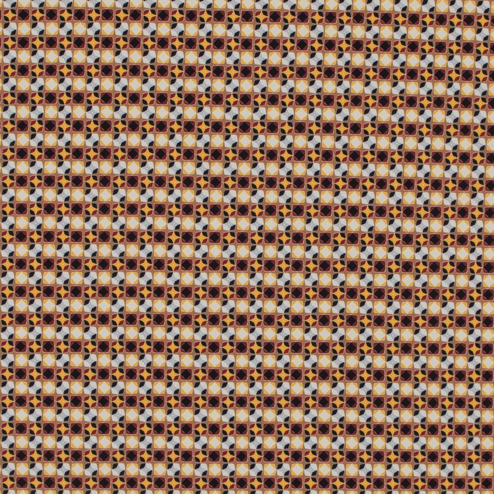 Italian Yellow Geometric Digitally Printed Stretch Polyester - Joann Fabrics