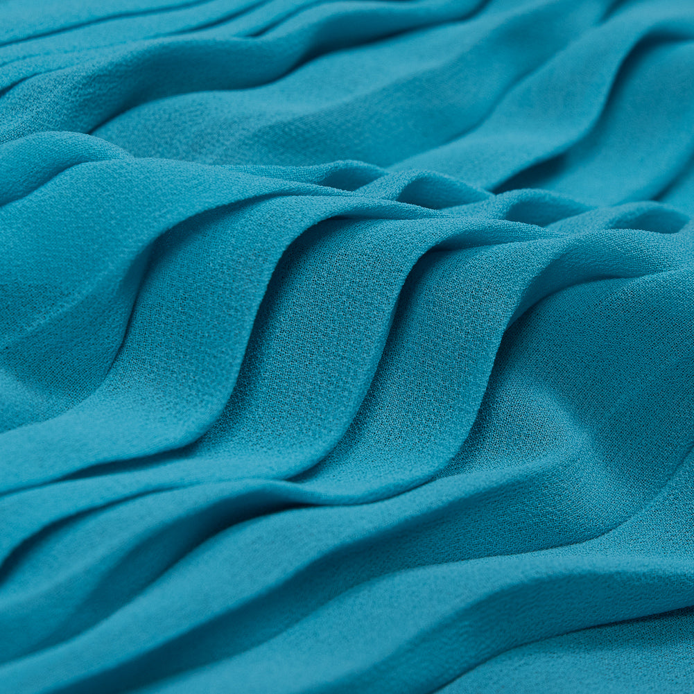 Accordion Pleated Chiffon - River Blue - Etereo Collection - Joann Fabrics
