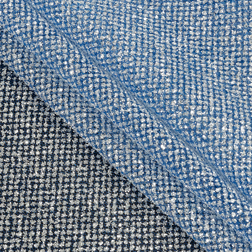 Tulle with Metallic Platinum Glitter - Royal Sax Blue - Platina Collection - Joann Fabrics