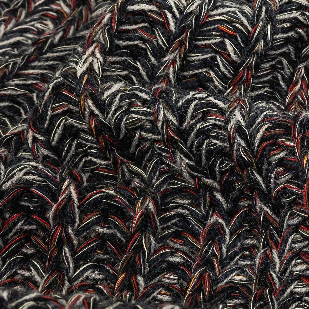 Italian Charcoal, Red and White Chunky Wool Knit - Joann Fabrics