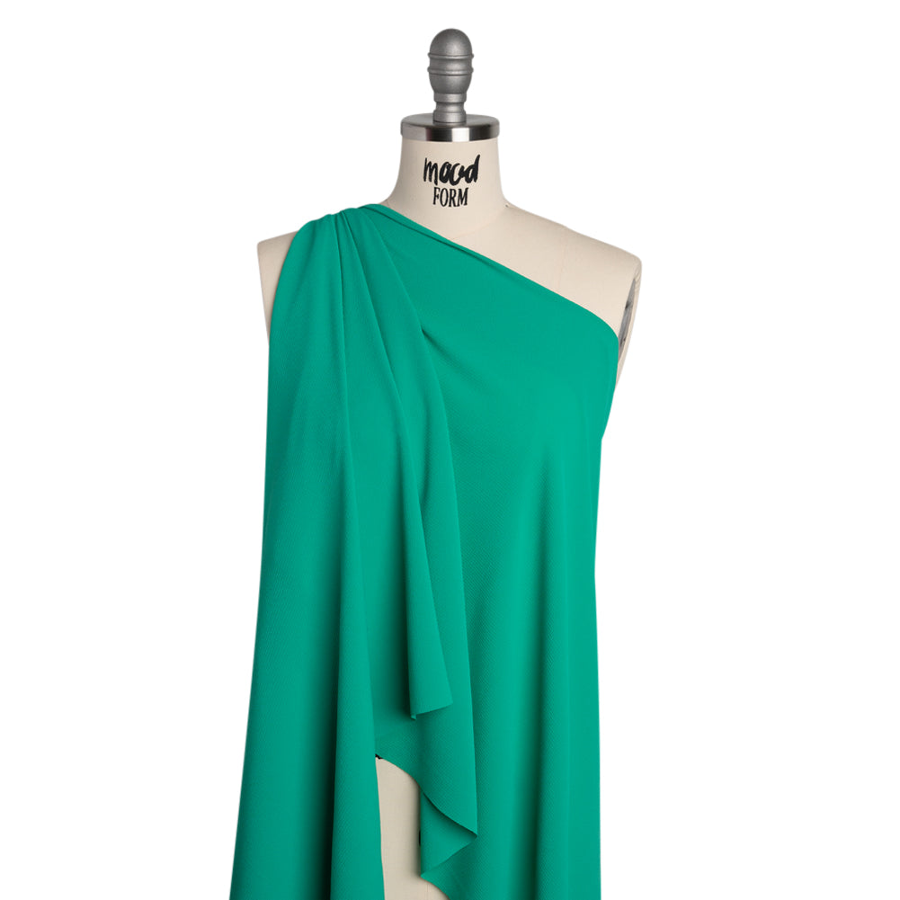 Stretch Polyester Crepe - Dark Mint - Designer Deadstock - Joann Fabrics