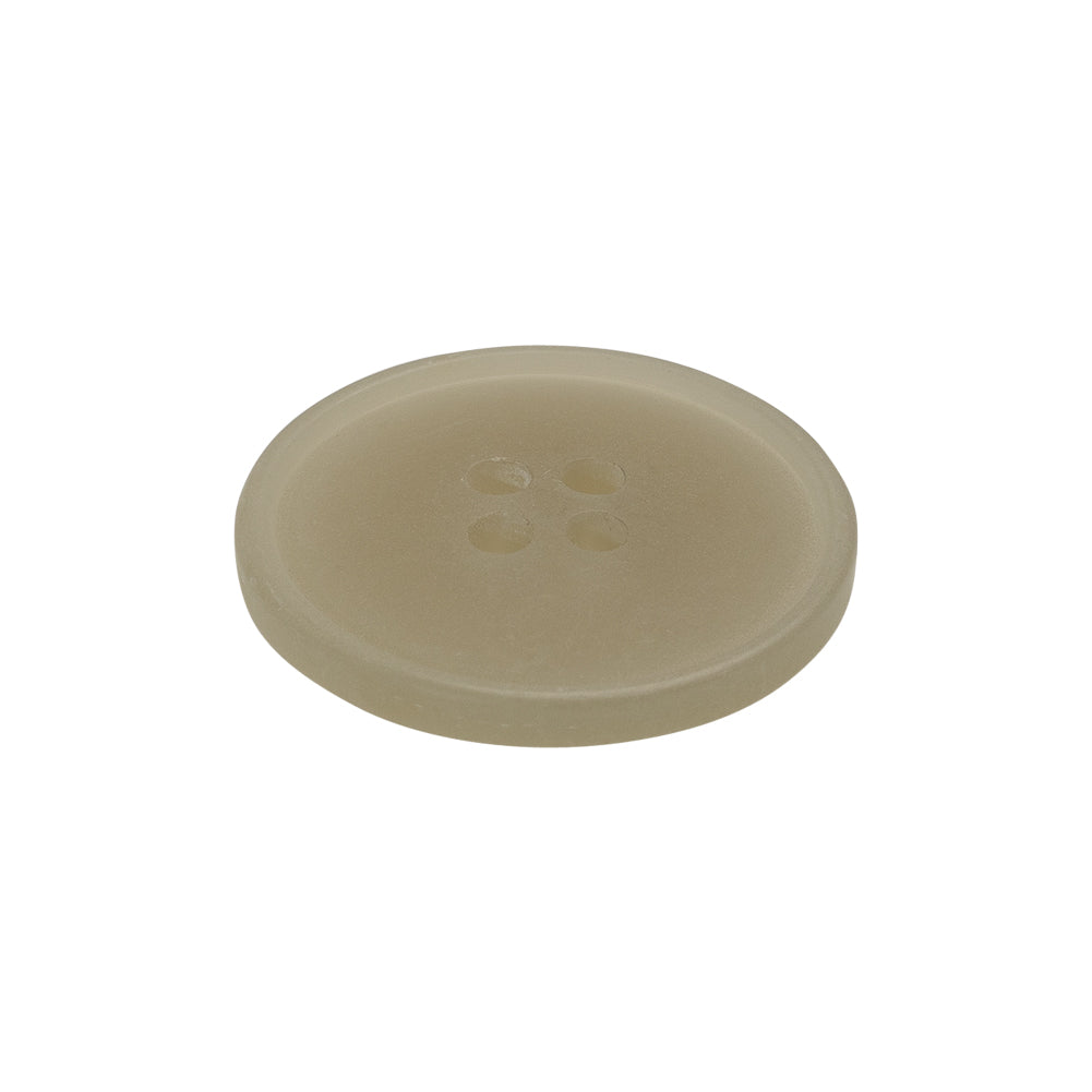 Plastic 4-Hole Button - 38L/24mm - Frosted Off White Narrow Rim - Joann Fabrics