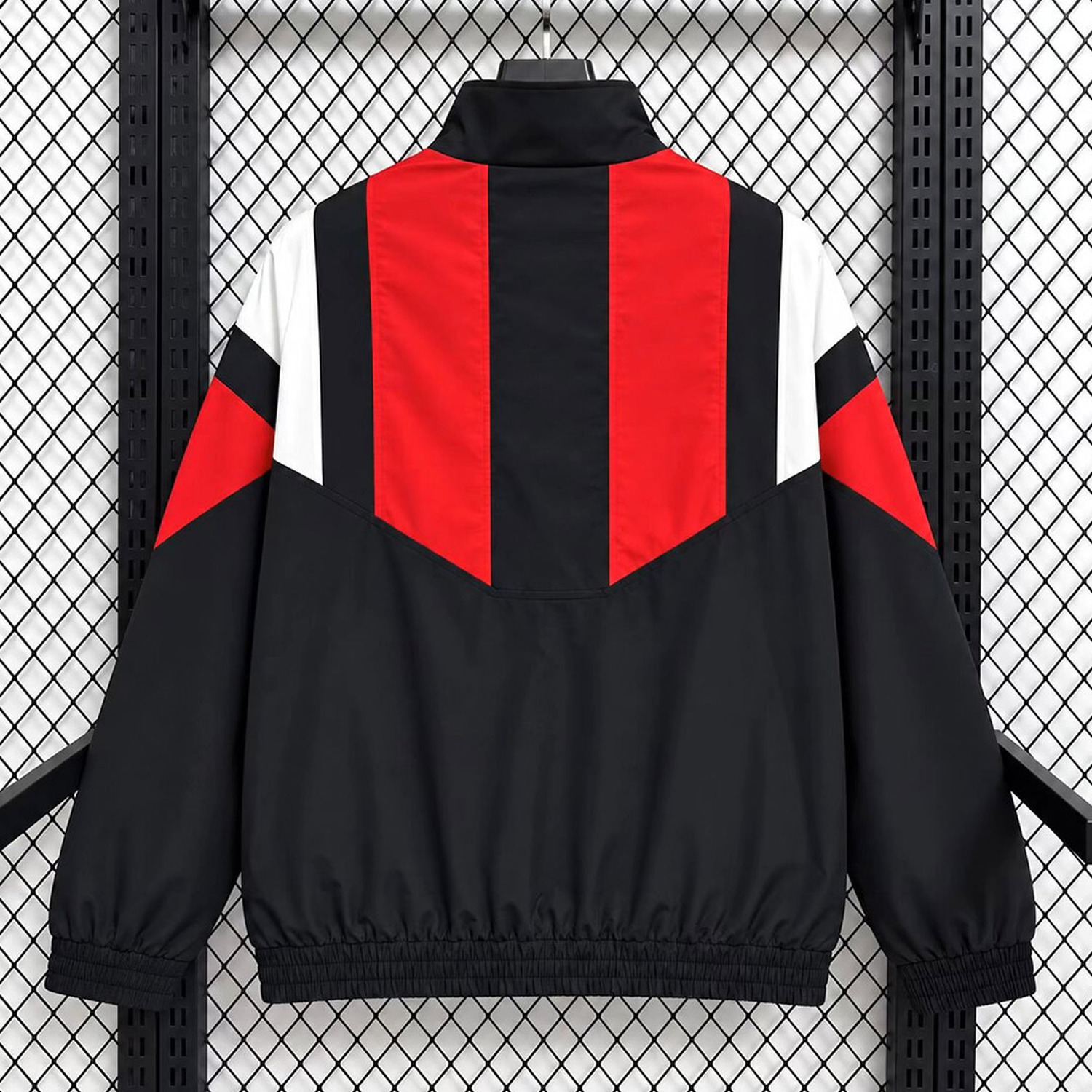 Manchester United 26-27 EQT Black Red Windbreaker Jacket - UnitedFutballJersey