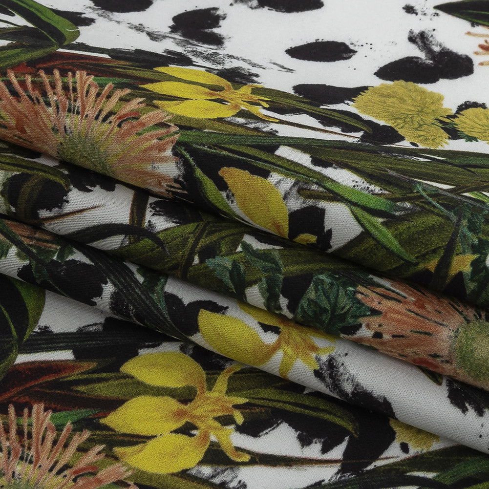 Mercerized Organic Egyptian Cotton Shirting - Spotted Iris and Chrysanthemums - Ravello Collection - Joann Fabrics