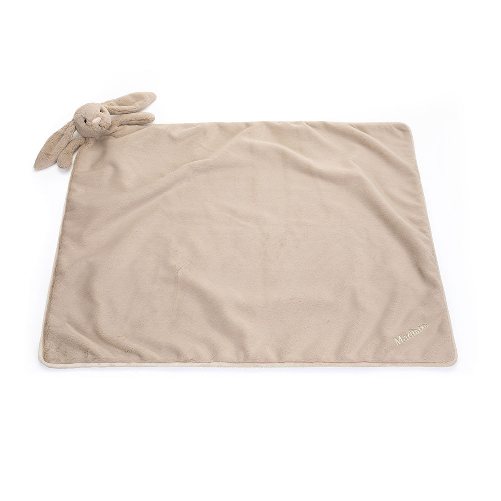Personalized Bashful Beige Bunny Blankie