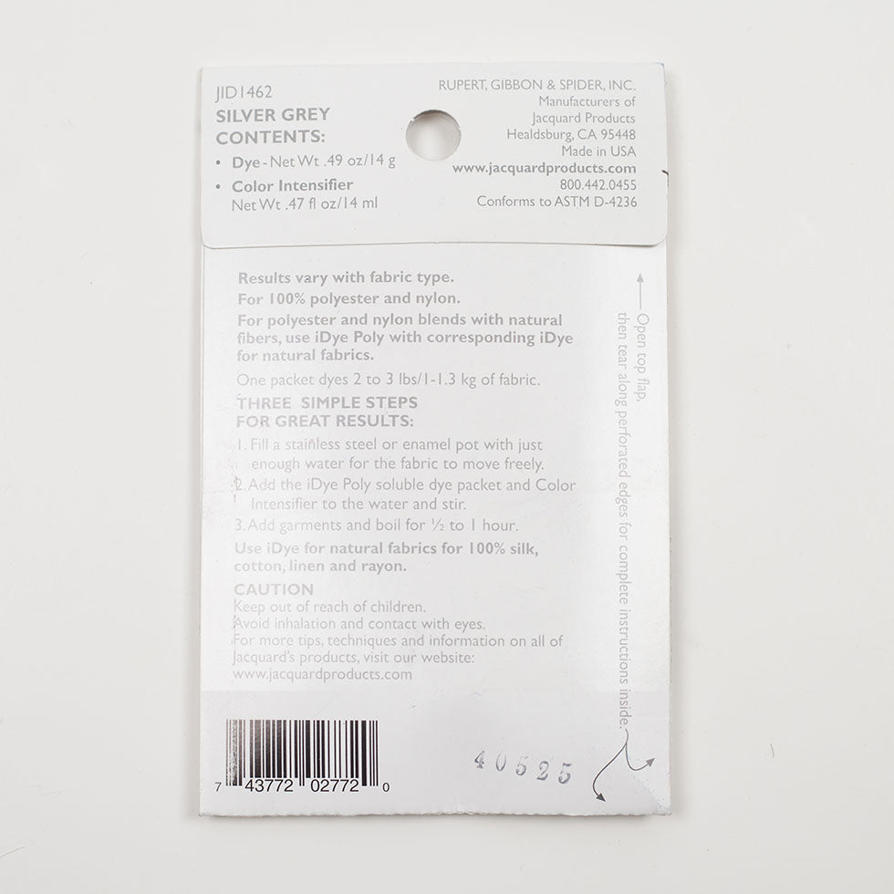 Jacquard iDye Poly Synthetic Fabric Dye - 462 Silver Grey - Joann Fabrics