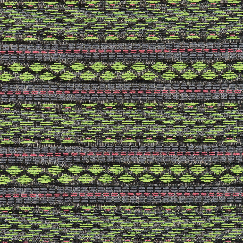 Fluorescent Green and Lady Pink Tribal Jacquard - Joann Fabrics
