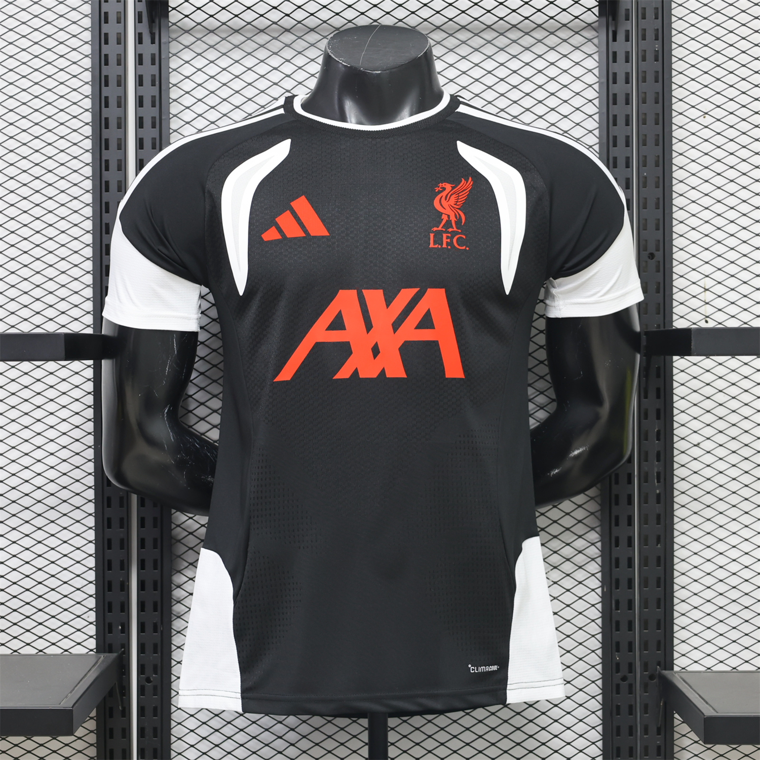 Liver.pool 26-27 White Sleeves Black Training Jersey - Player Version - UnitedFutballJersey