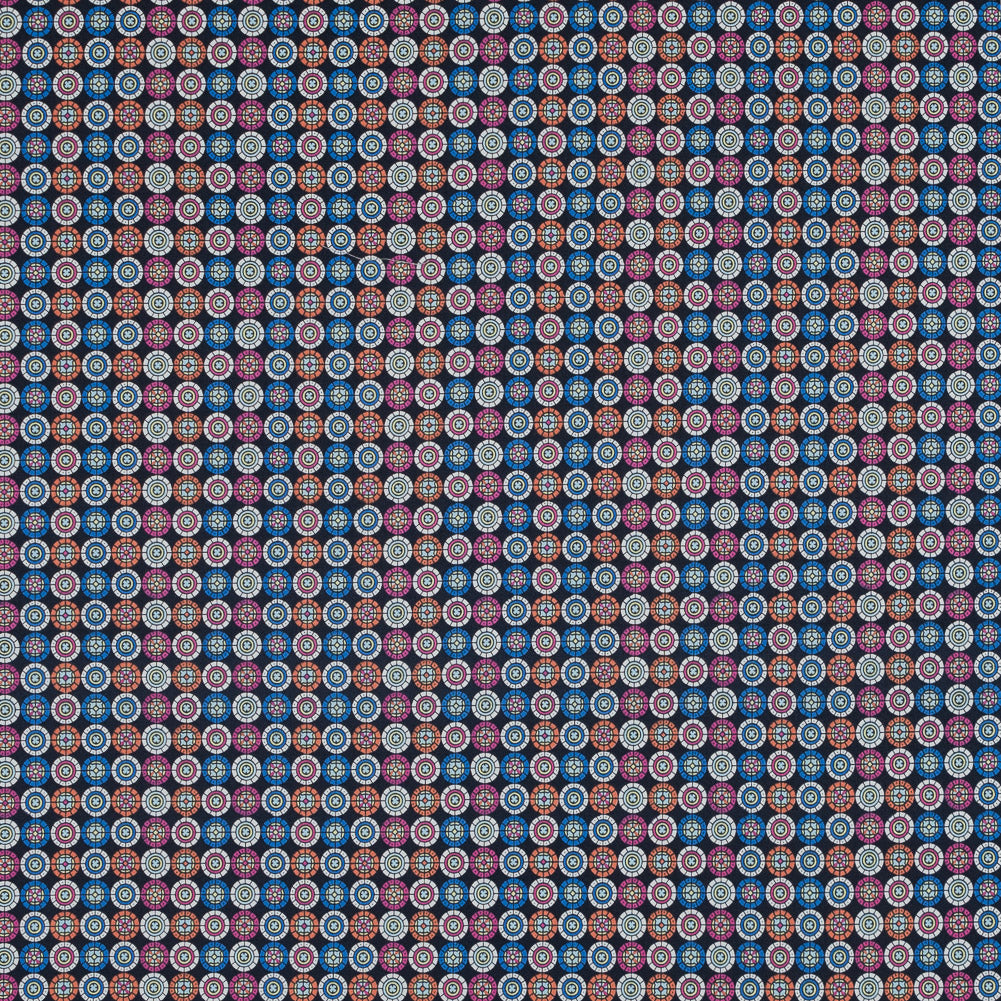 Pink, Blue and Orange Geometric Stretch Cotton Sateen - Joann Fabrics