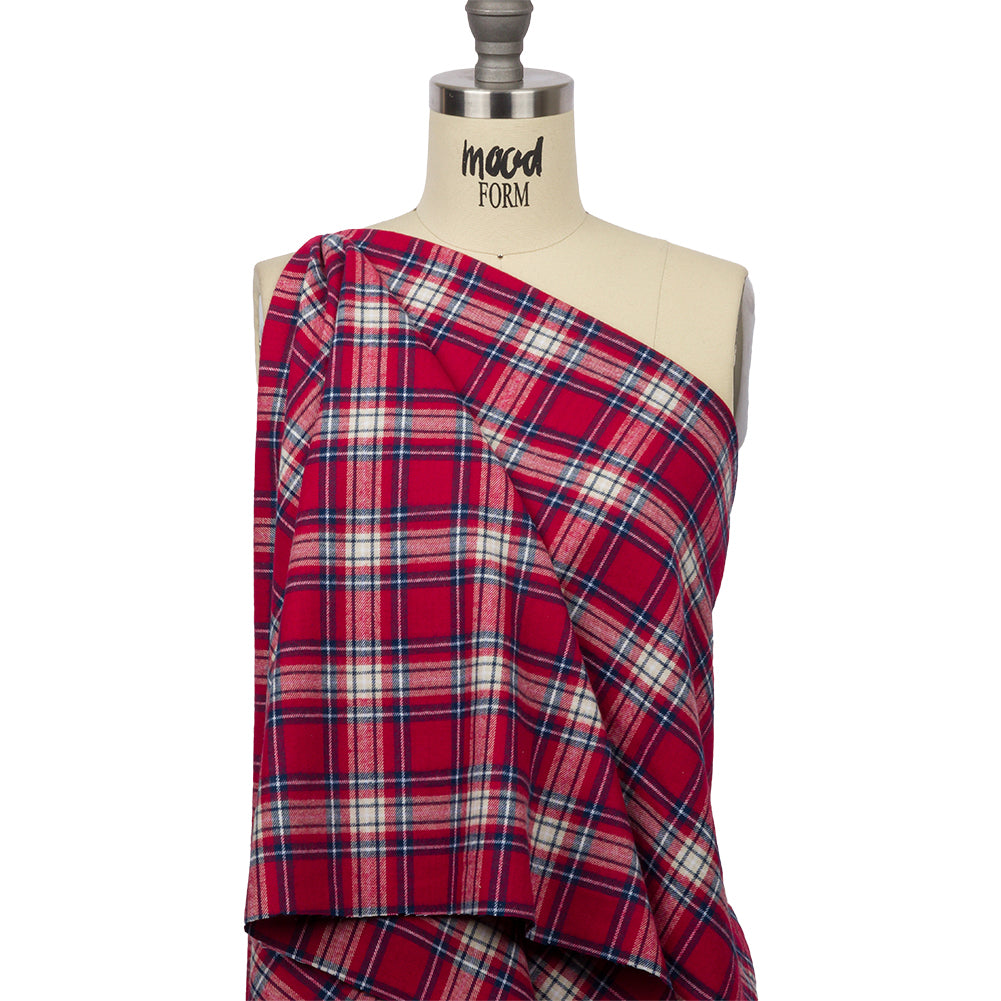 Red, White and Blue Plaid Cotton Flannel - Joann Fabrics