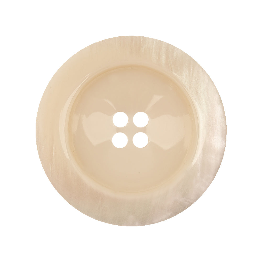 Italian Translucent Antique White Semi-Iridescent 4-Hole Plastic Blazer Button - 44L/28mm - Joann Fabrics