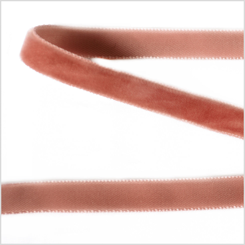 Single Faced Velvet Ribbon Made in Italy - 3/8