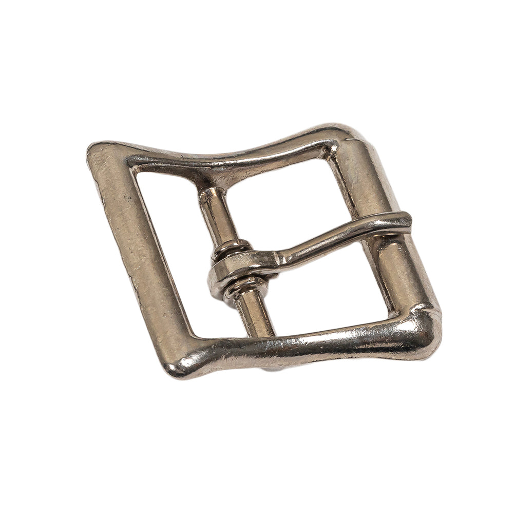 Silver Bent Rectangle Metal Buckle - 1.375