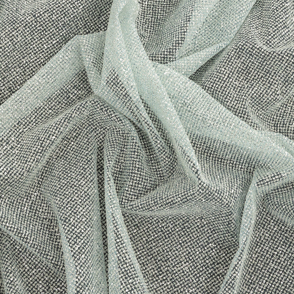 Tulle with Metallic Platinum Glitter - Sapphire - Platina Collection - Joann Fabrics