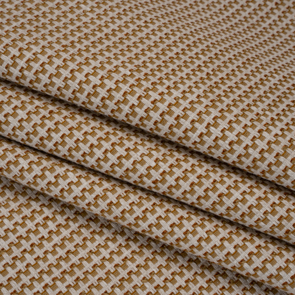 Recycled Polyester and Cotton Jacquard - Autumn Little Checked Stripes - British Imported - Joann Fabrics