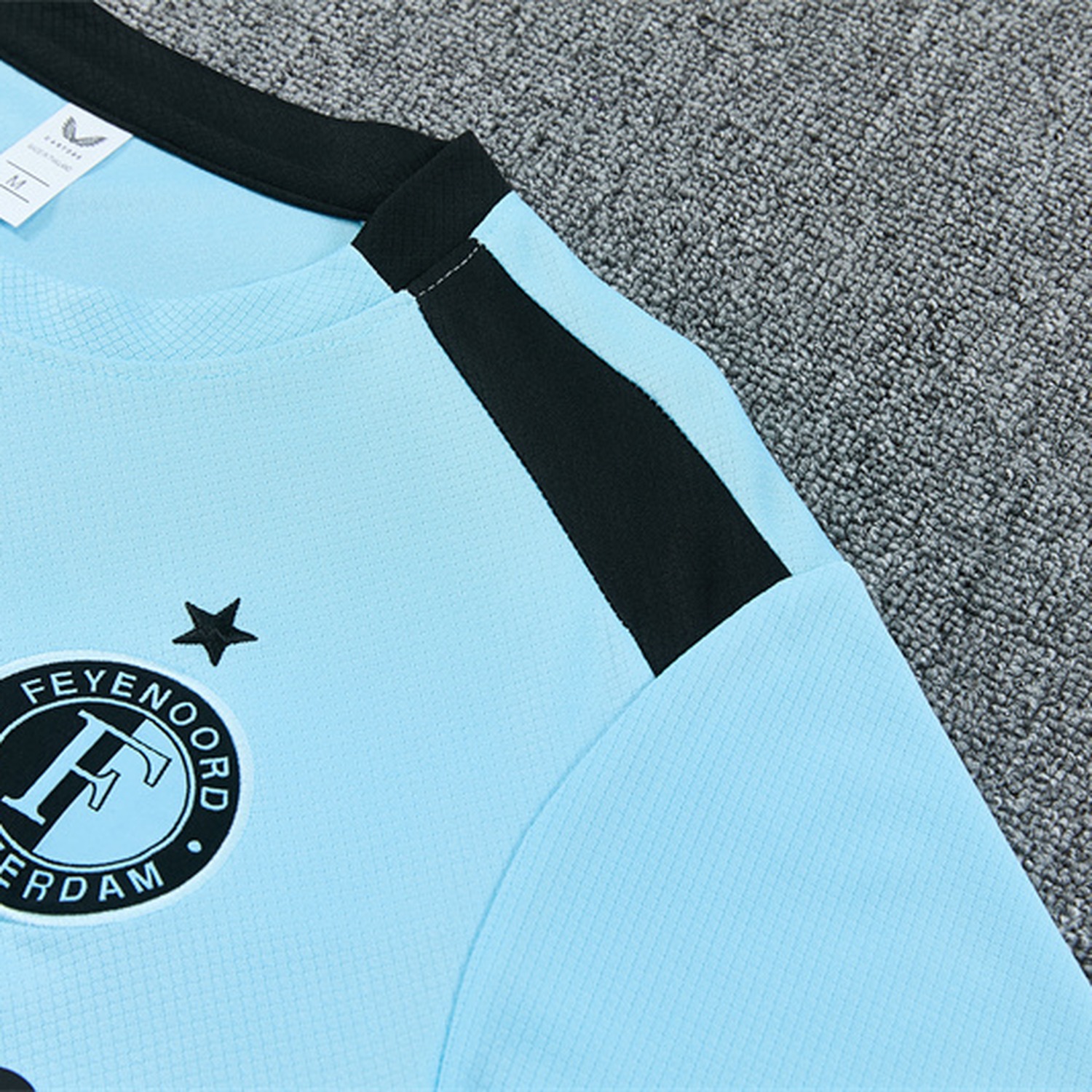 Feyenoord 26-27 Short-Sleeve Training Set - Light Blue Top & Black Shorts - UnitedFutballJersey