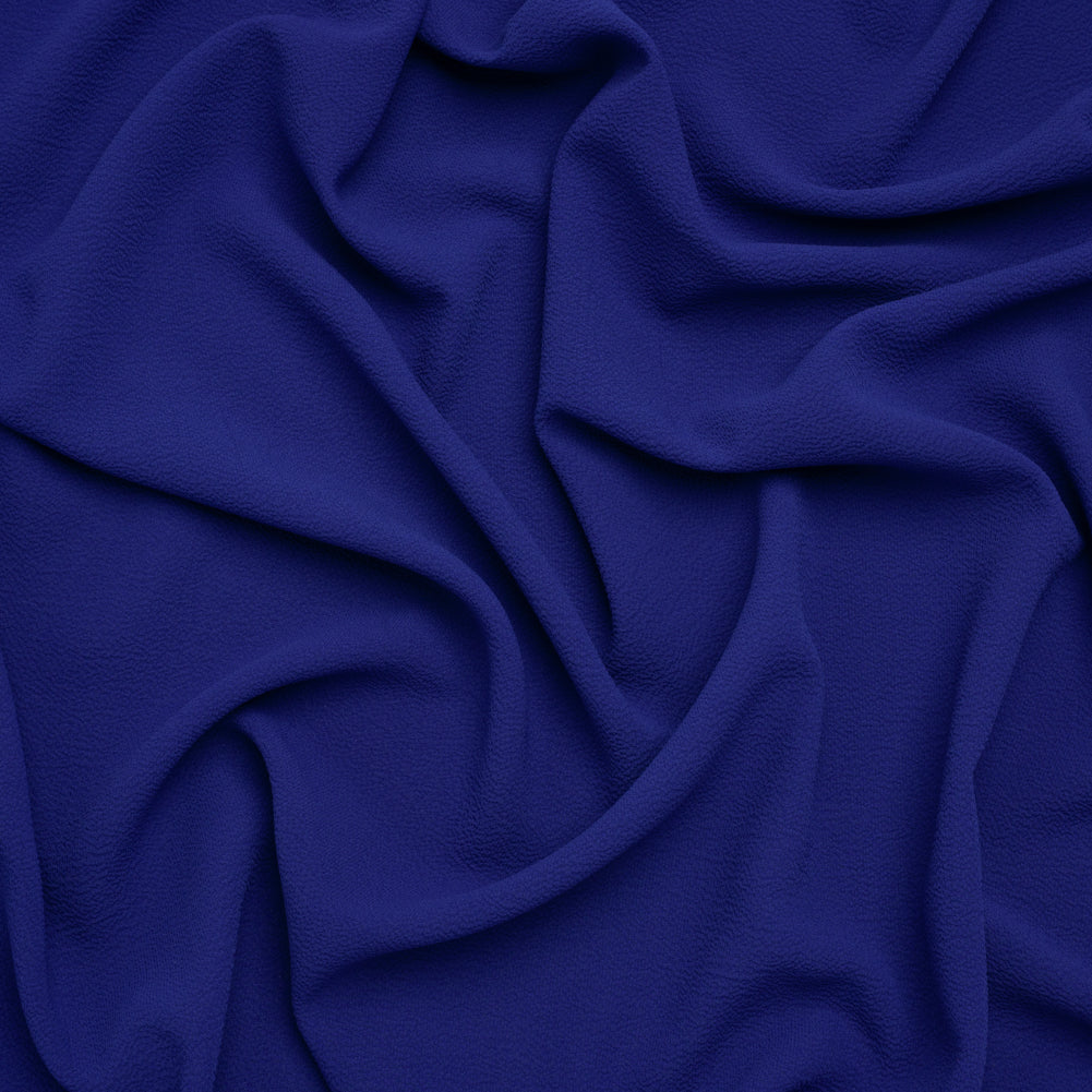 Stretch Puckered Polyester Crepe - Cobalt Blue - Designer Deadstock - Joann Fabrics