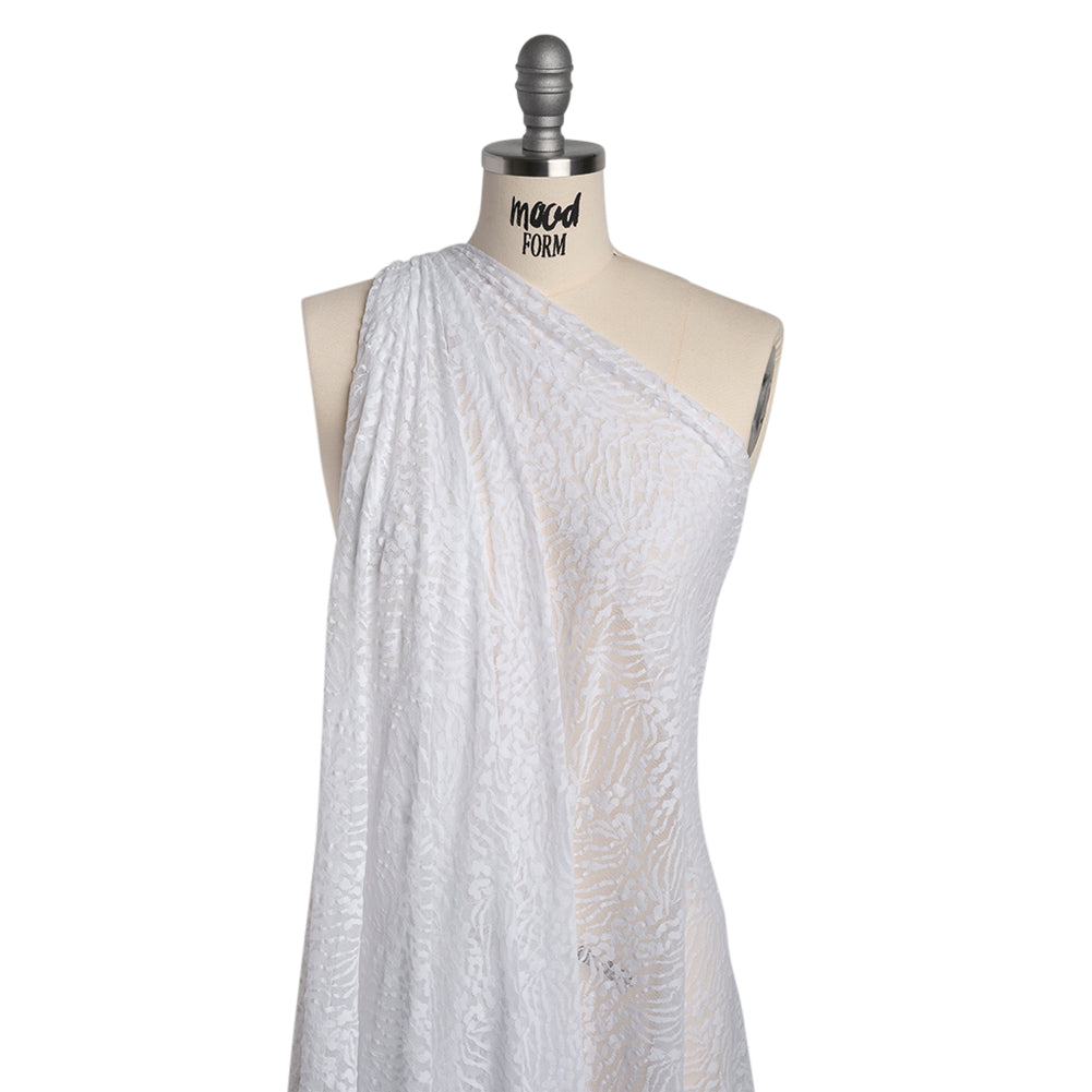 Stretch Raschel Lace - White Animal Stripes and Spots - Joann Fabrics