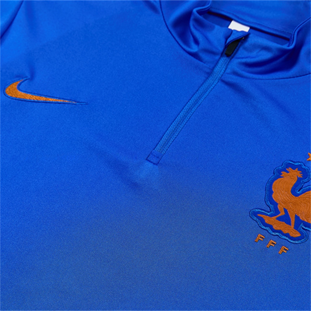 France 2026 Long Sleeve Training Set - Royal Blue Top & Pants - UnitedFutballJersey