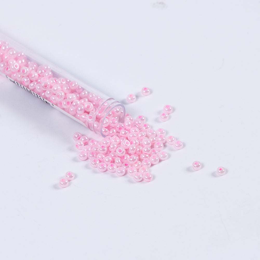 Pale Pink Opaque Czech Seed Beads - Size 6 - Joann Fabrics