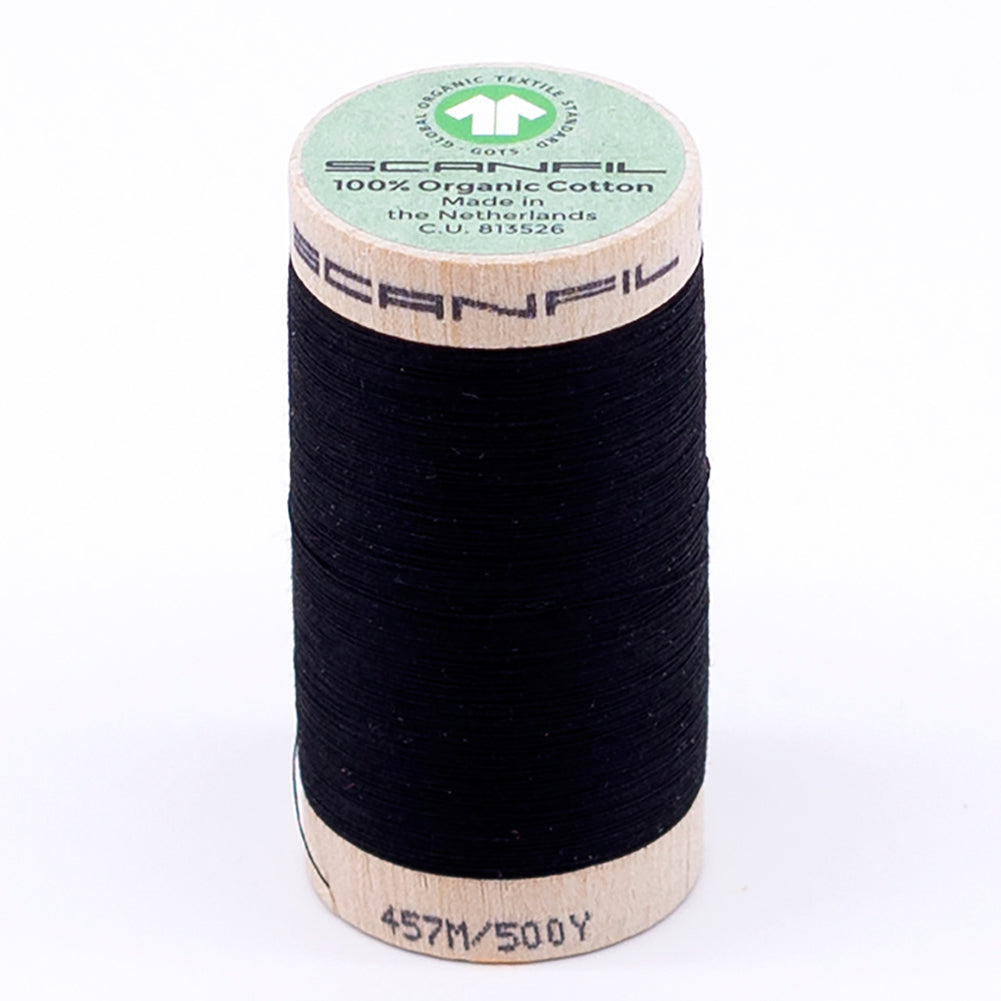 SCANFIL® 50wt Organic Pima Cotton Thread 500 yds - 4808 Jet Black - Joann Fabrics