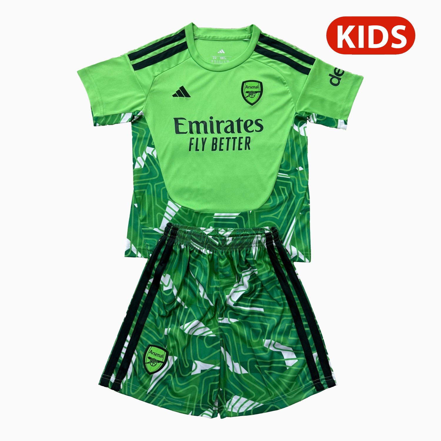 Arsenal 26-27 Green Goalkeeper Kids Kit - UnitedFutballJersey