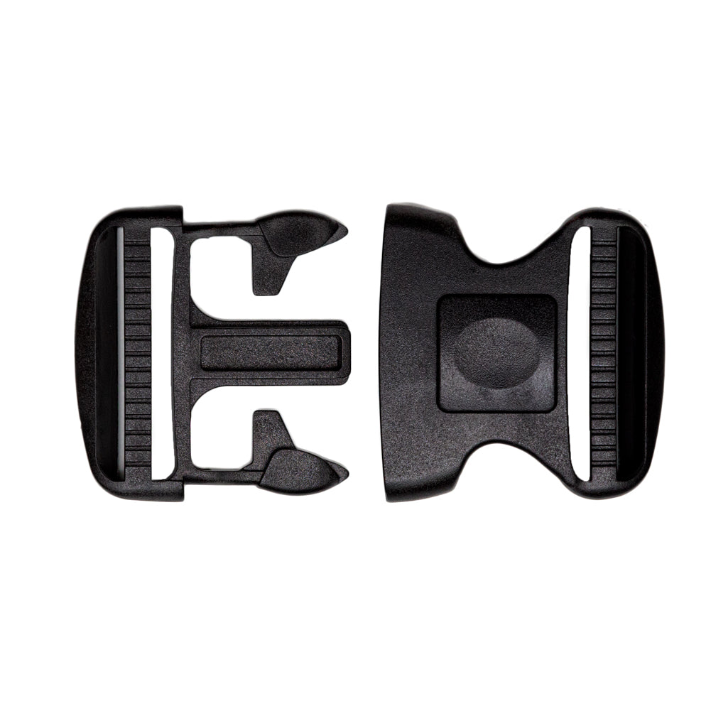 Italian Black Plastic Release Buckle - 3.25