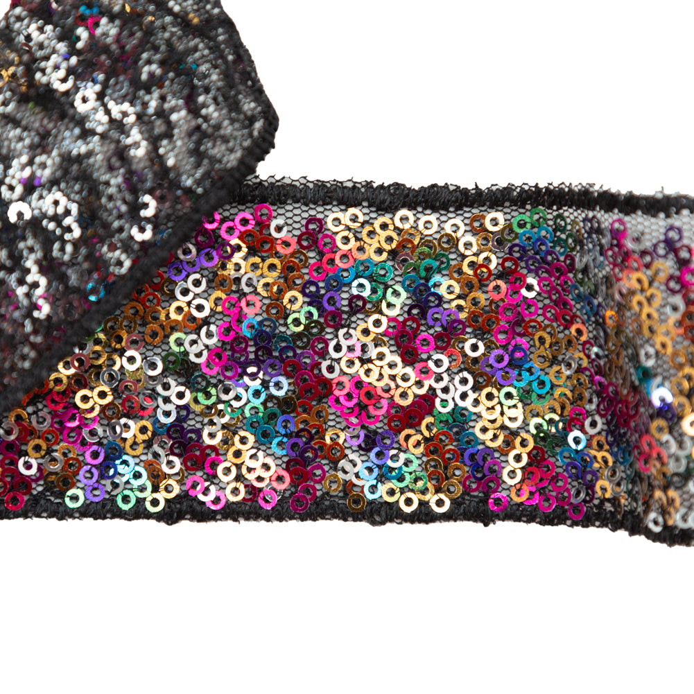 Italian Luminous Multicolor Sequins Trim - 1.5