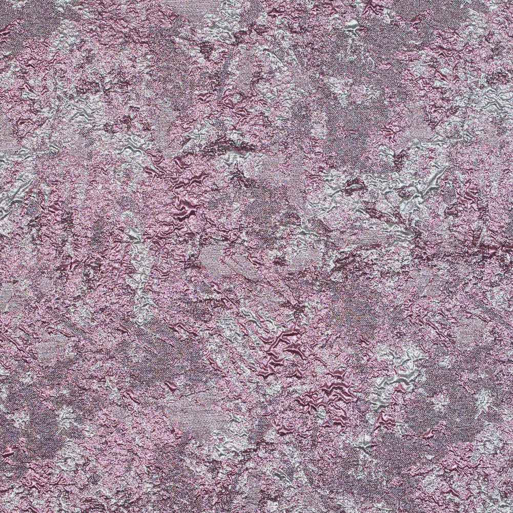 Pink and Silver Luxury Abstract Metallic Brocade - Joann Fabrics