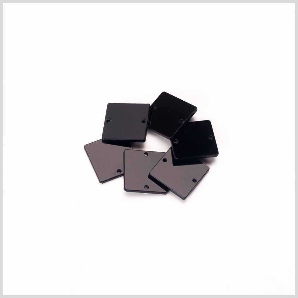 Black Laminate 2-Hole Square Plastic Button - 38L/24mm - Joann Fabrics
