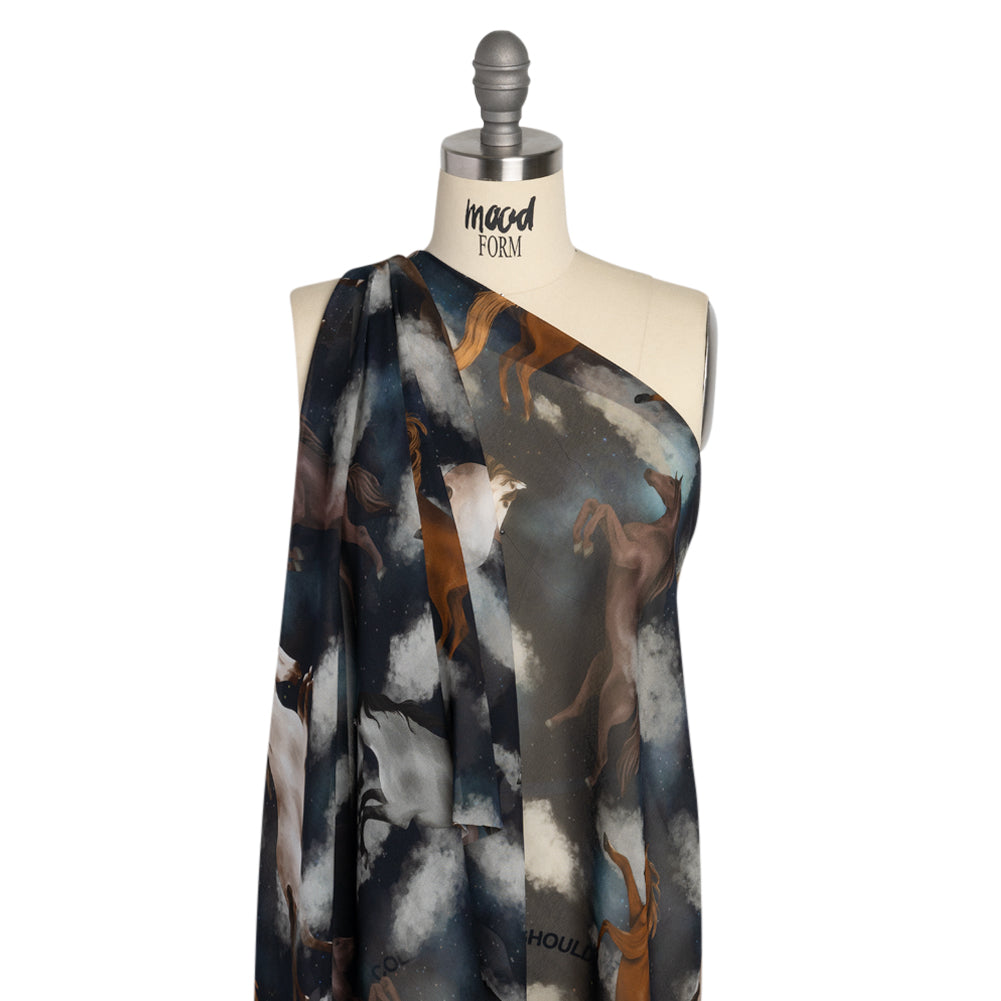 Mood Exclusive Rearing Racers Viscose Chiffon - Joann Fabrics