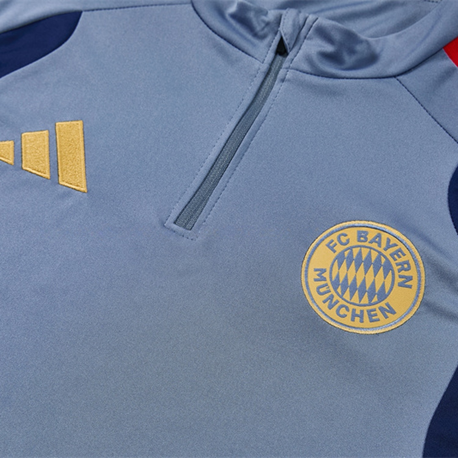 Bayern Munich 26-27 Long Sleeve Training Set - Grey Top & Deep Blue Pants - UnitedFutballJersey