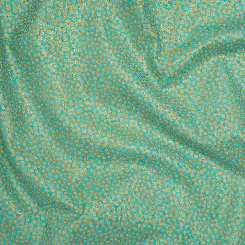 Metallic Printed Quilting Cotton by Northcott - Lagoon Tiny Dots - Shimmer Collection - Joann Fabrics