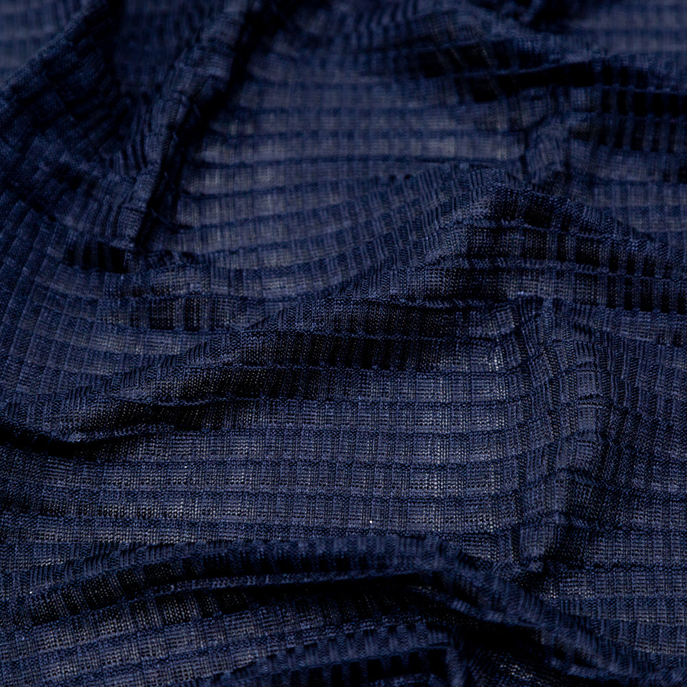 Navy Stretch Polyester Pleated Knit - Joann Fabrics