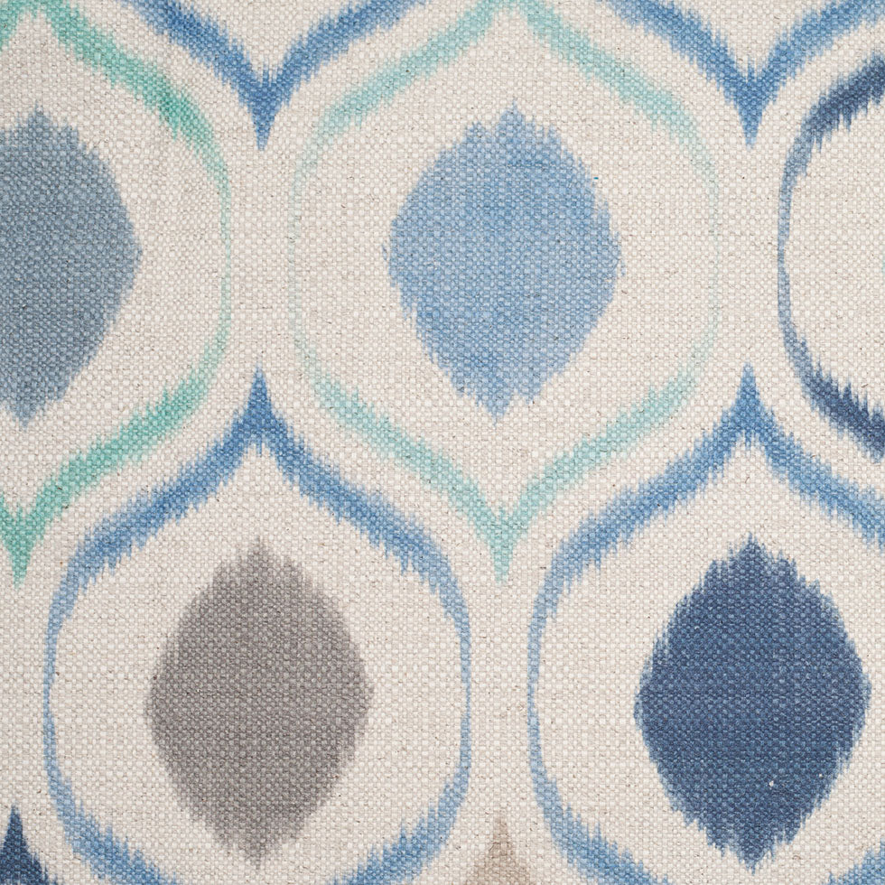 Spanish Blue/Gray Ikat-Like Geometric Woven - Joann Fabrics