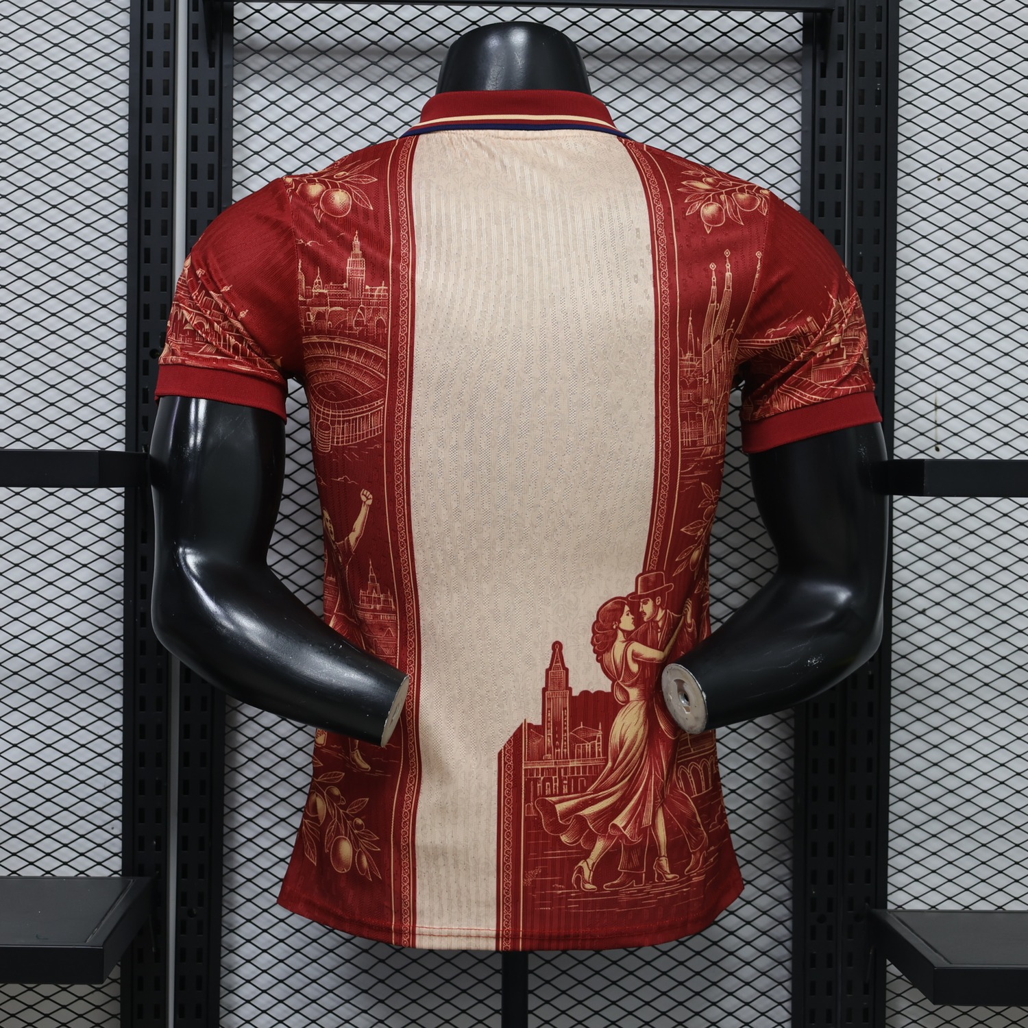 【Two-Crown Star】Spain 2026 Red Gold Landmarks Special Jersey - Player Version - UnitedFutballJersey