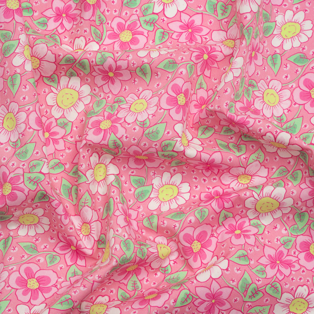 Mood Exclusive Pink Daisy Dipper Cotton Poplin - Joann Fabrics