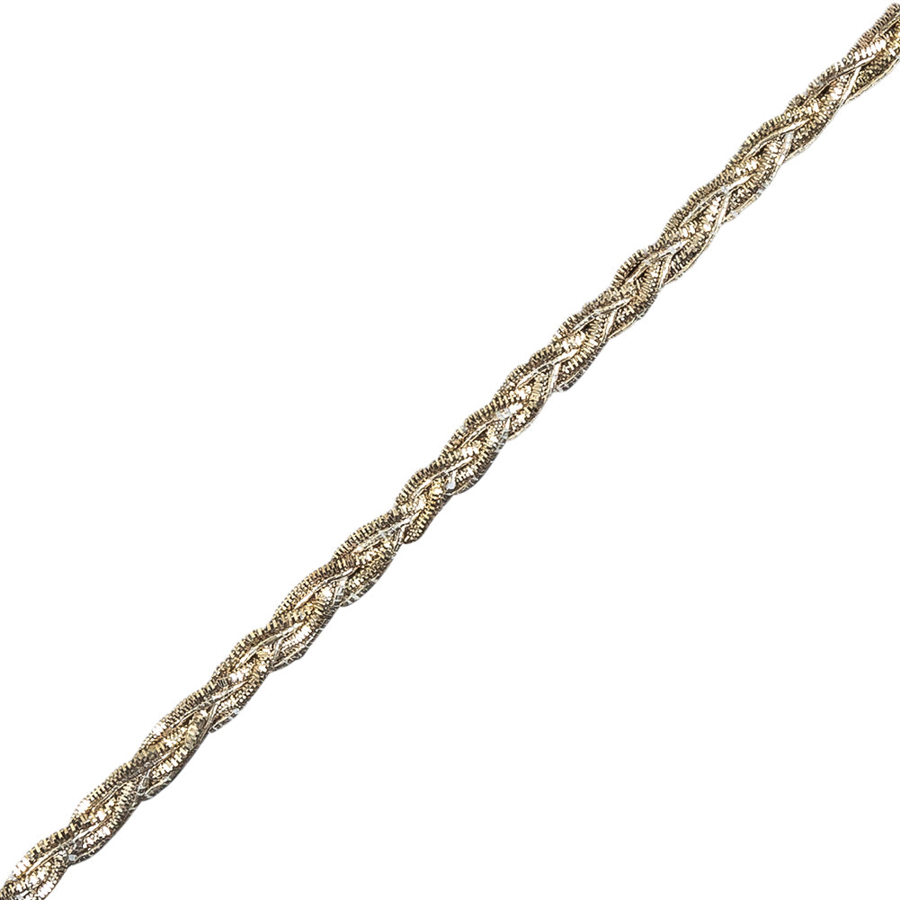 Vintage Metallic Silver Braided Trim - 0.25