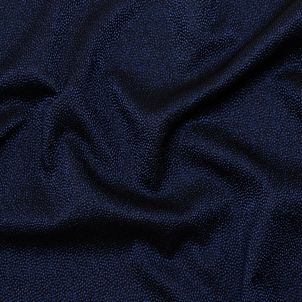 Metallic Blue on Black Abstract Luxury Brocade - Joann Fabrics
