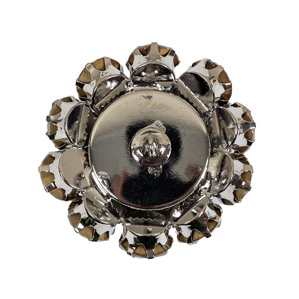 Italian Silver and Crystal Rhinestone Button - 50L/32mm - Joann Fabrics