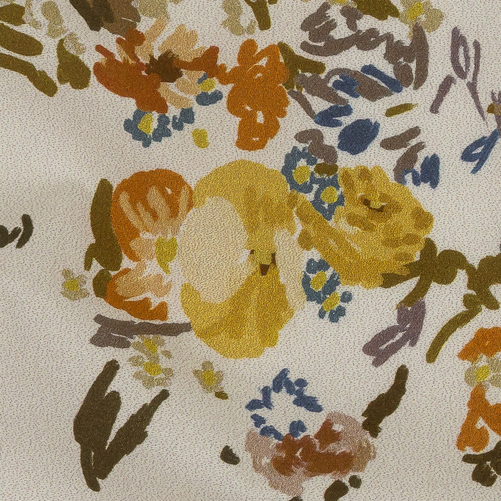Mood Exclusive Ivory Just Because Bouquet Stretch Cotton Poplin - Joann Fabrics