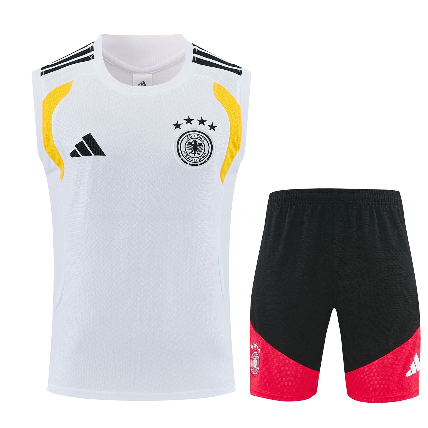 Germany 2026 Vest Training Set - White Vest and Black Shorts - UnitedFutballJersey