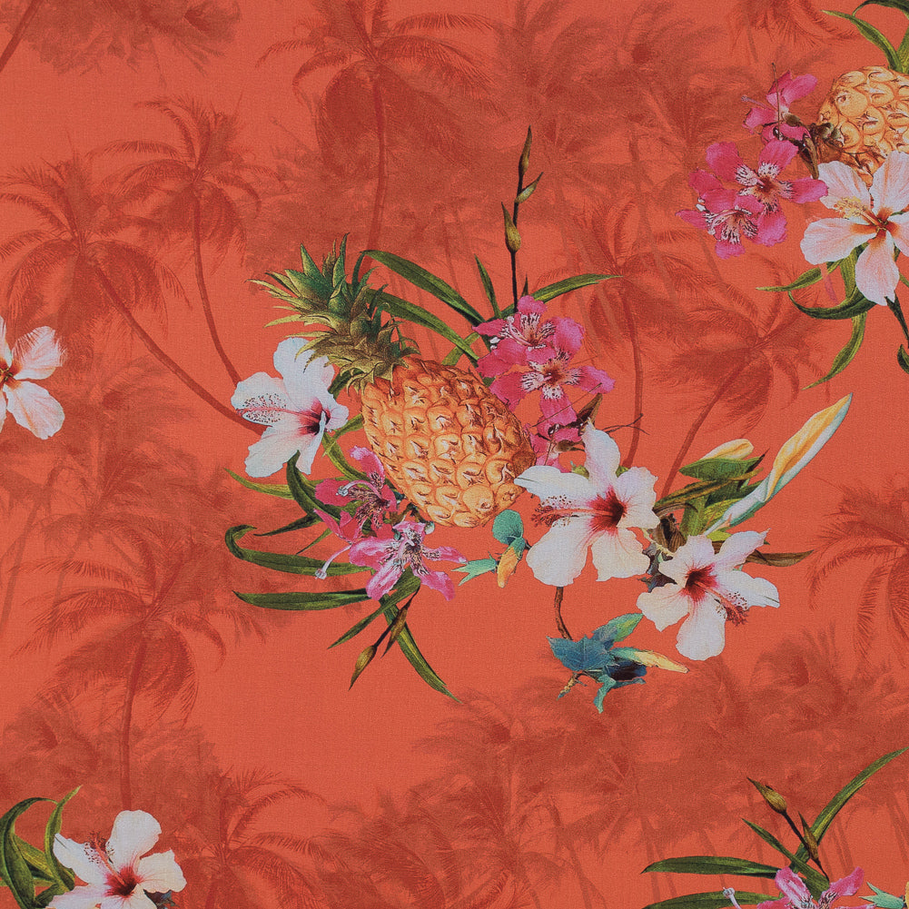 Orange Pineapple Printed Organic Viscose Batiste - Joann Fabrics