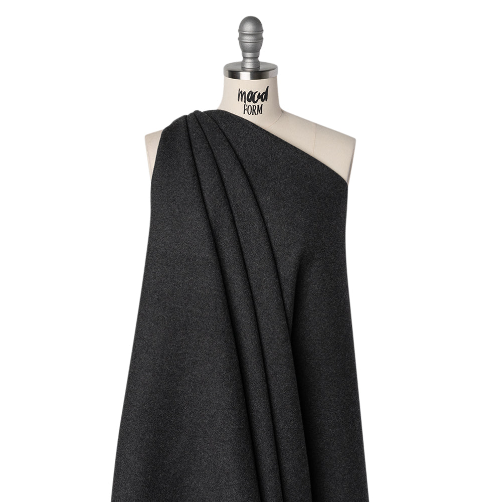 Recycled Brushed Wool Blend Twill Coating - Smoke Gray - Made in Italy - Maeve Collection - Joann Fabrics
