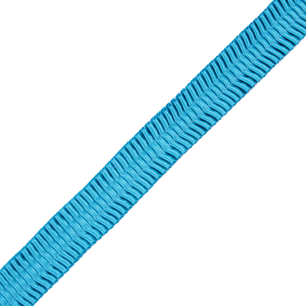 Italian Aqua Deep Knife Pleated Trimming - 1